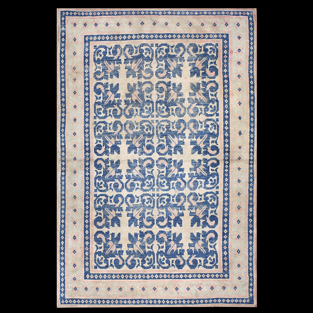 Antique Agra - Cotton Rug - 21036 | Indian 5' 4'' x 8' 2'' | Ivory, Origin India, Circa: 1920